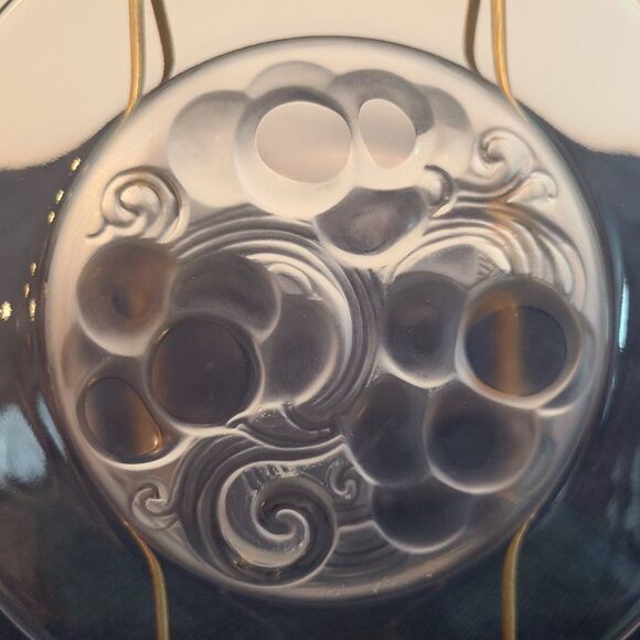 Cristal Lalique Marienthal French Art Crystal Grape Motif Standard Plate 17 cm - Picture 13 of 14